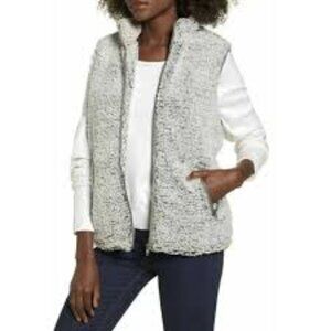 THREAD AND SUPPLY GREY SHERPA STYLE VEST - MEDIUM